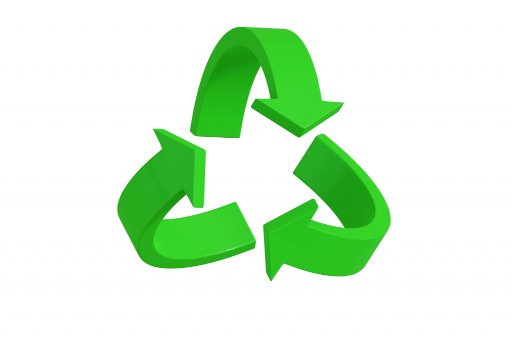 símbolo de las tres flechas reciclaje